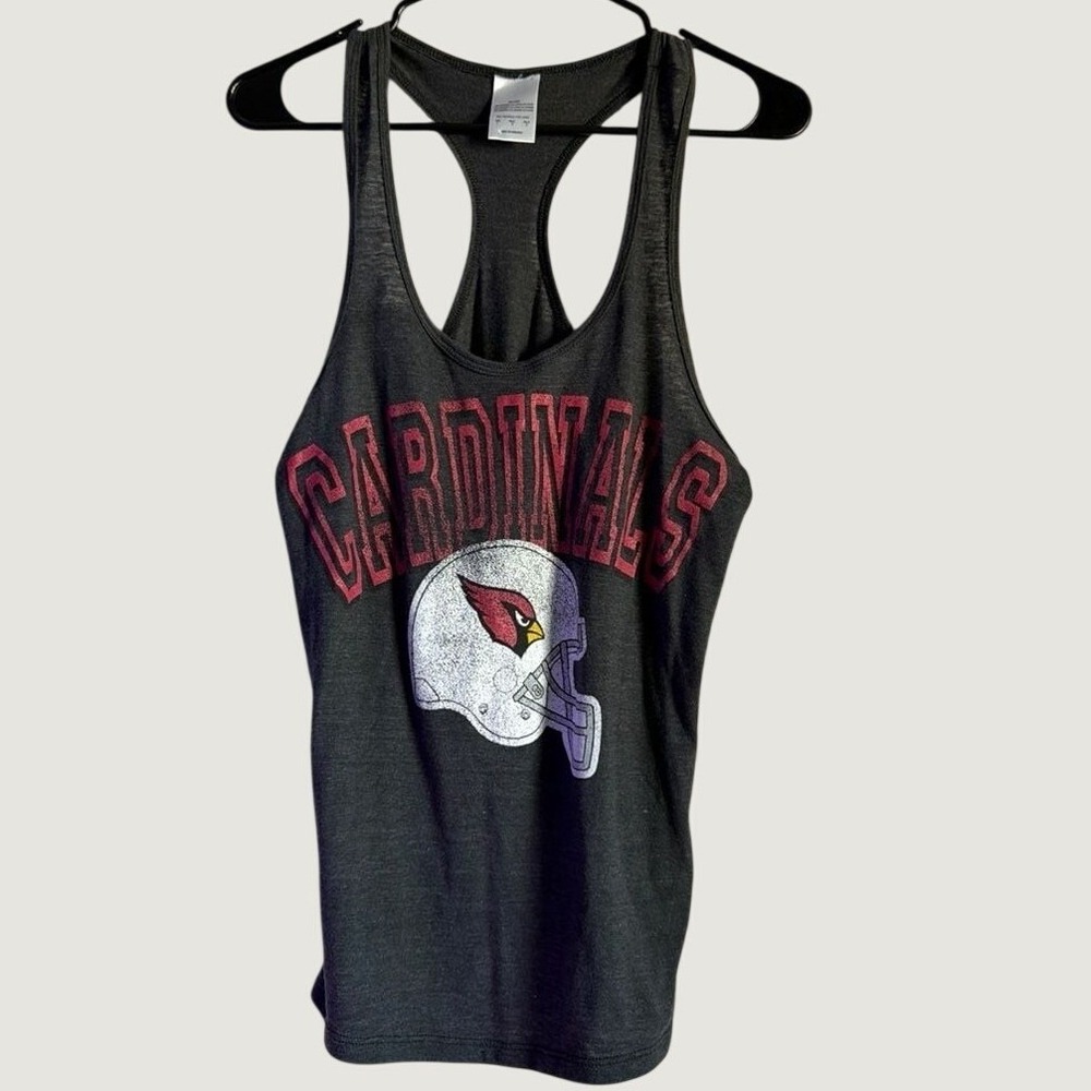 Arizona Cardinals NFL Graphic Racerback Tank Top Charcoal Heather Gray Large